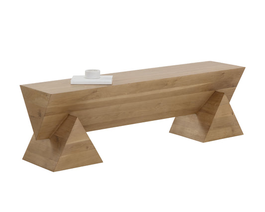 NAHLA GREGOR BENCH - RUSTIC OAK