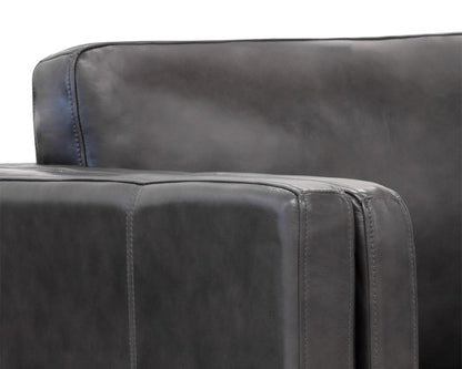 NAHLA RICHMOND SOFA - BRENTWOOD CHARCOAL LEATHER