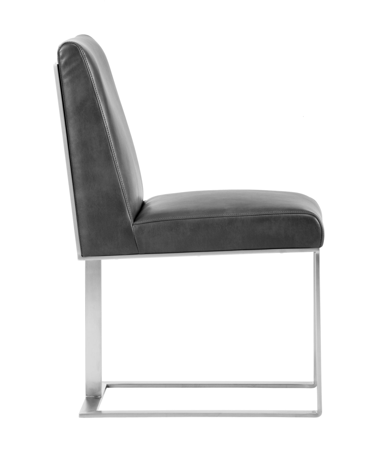 NAHLA DEAN DINING CHAIR - STAINLESS STEEL - CANTINA MAGNETITE