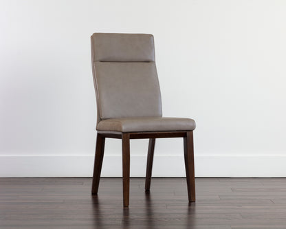 NAHLA CASHEL DINING CHAIR - ALPINE GREY LEATHER