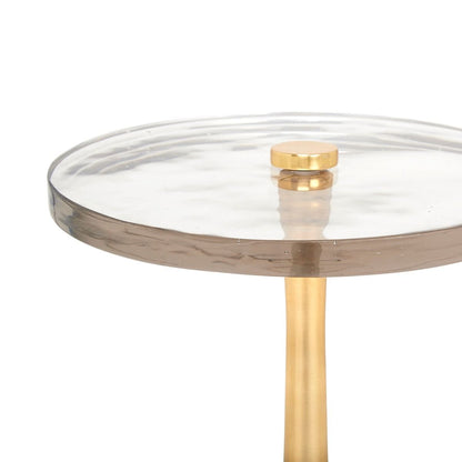 ANTONIA SIDE TABLE, POLISHED BRASS