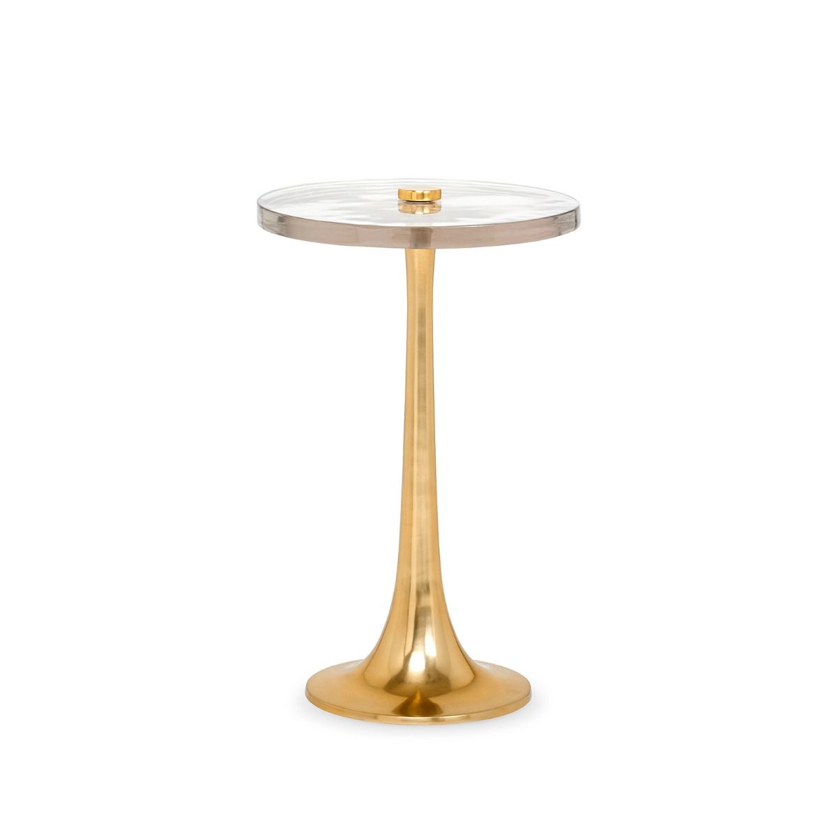 ANTONIA SIDE TABLE, POLISHED BRASS