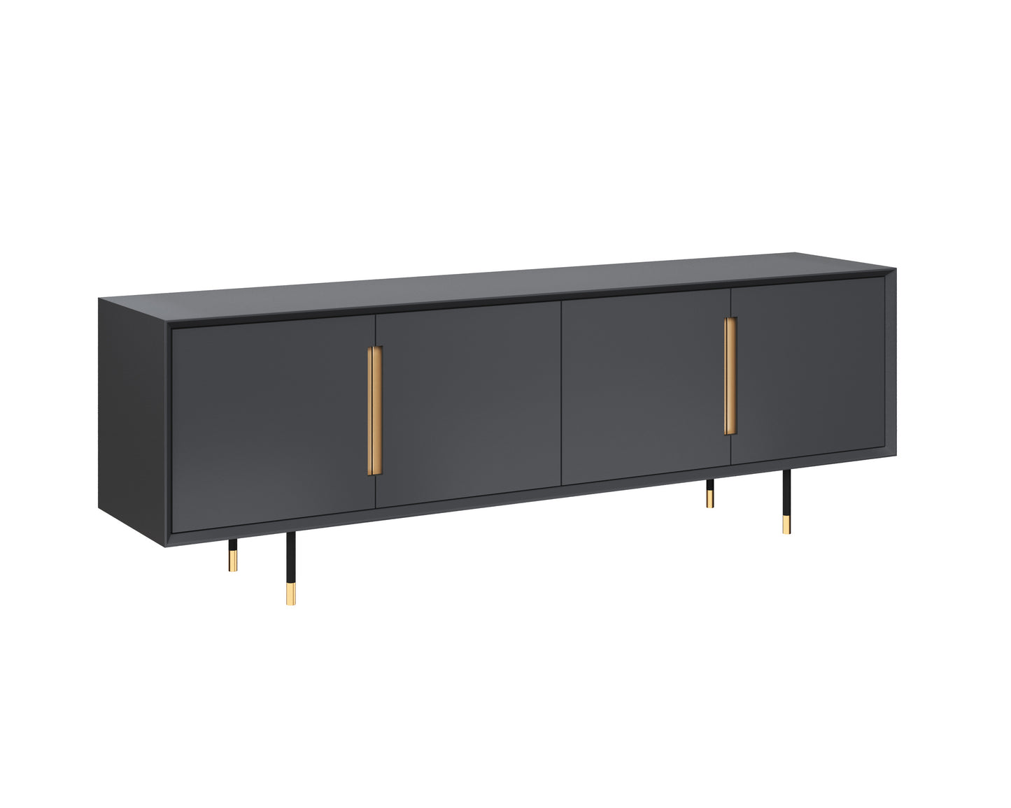 NAHLA DANBURY MEDIA CONSOLE AND CABINET - SLATE NAVY