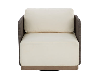 NAHLA RAVENNA SWIVEL ARMCHAIR - STINSON CREAM