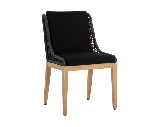 NAHLA SORRENTO DINING CHAIR - NATURAL - ARASHI BLACK