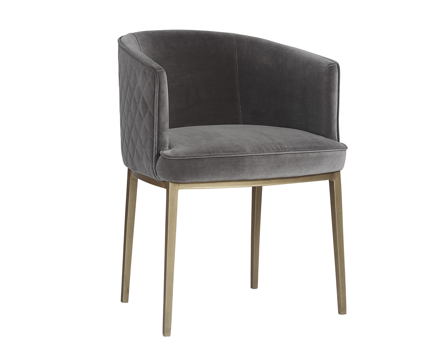 NAHLA CORNELLA DINING ARMCHAIR - BLUSH GREY