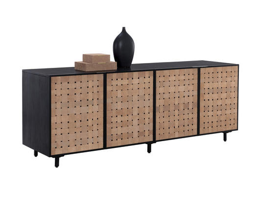 NAHLA OMARI SIDEBOARD - LARGE - SUEDE LIGHT TAN LEATHER