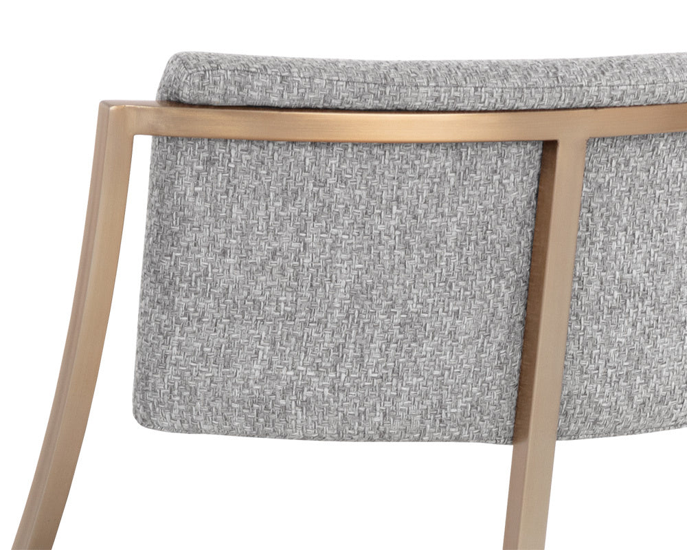 NAHLA MAKENA DINING CHAIR - MONUMENT PEBBLE