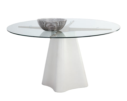 NAHLA MODA DINING TABLE - WHITE - 55"