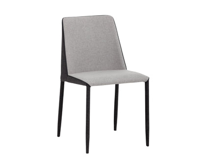 NAHLA RENEE DINING CHAIR - ARMOUR GREY / DARK SLATE