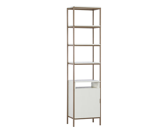 NAHLA AMBROSE MODULAR BOOKCASE - SMALL - CHAMPAGNE GOLD - CREAM