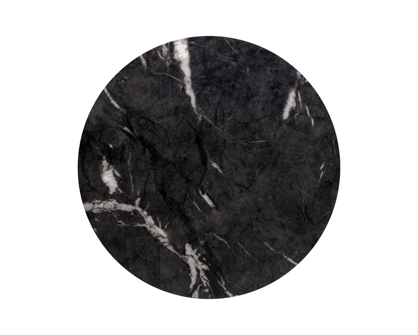 NAHLA GOYA END TABLE - MARBLE LOOK - BLACK