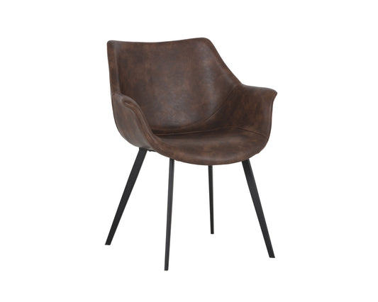 NAHLA MASON DINING ARMCHAIR - HEARTHSTONE BROWN