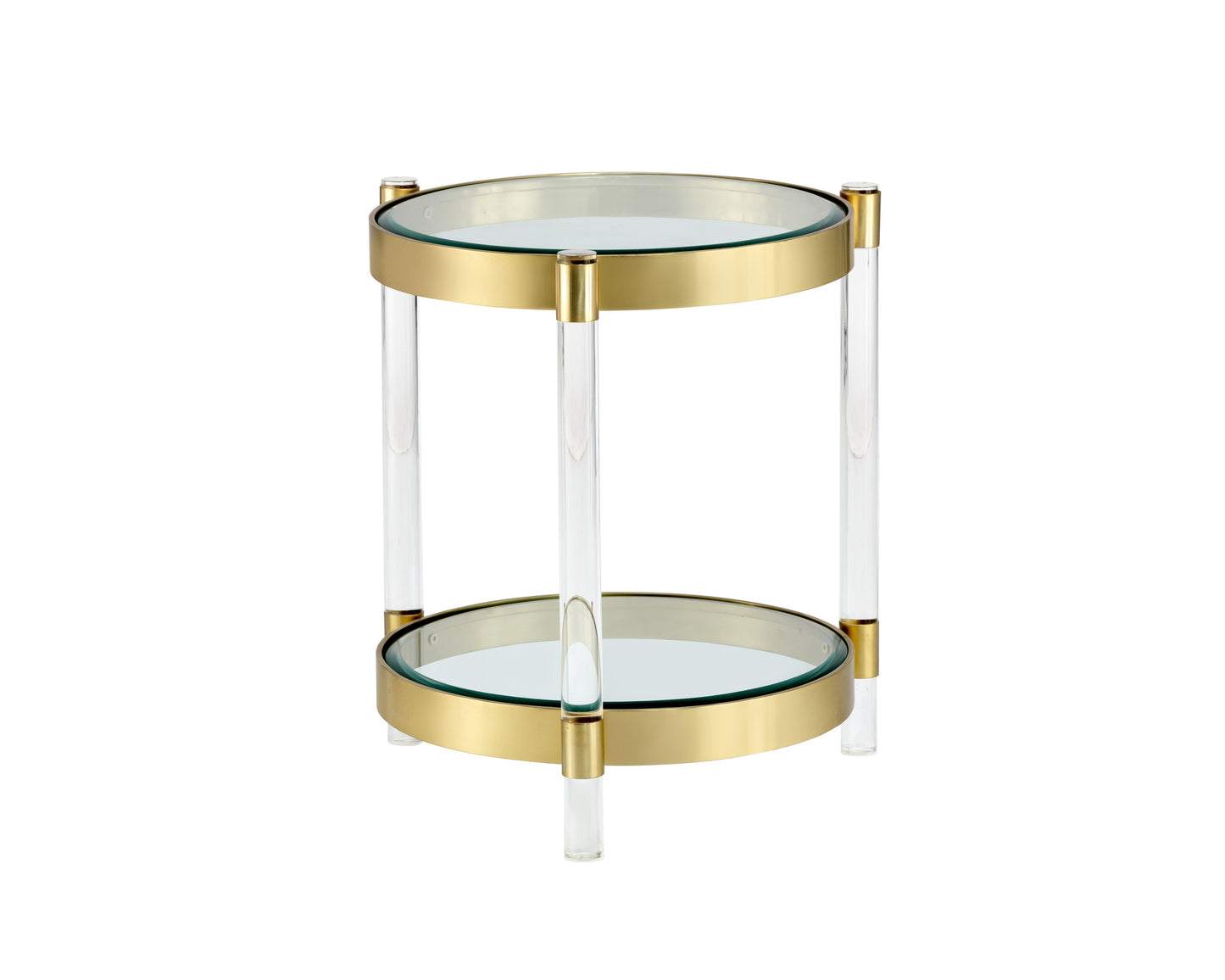 NAHLA YORK END TABLE - BRASS