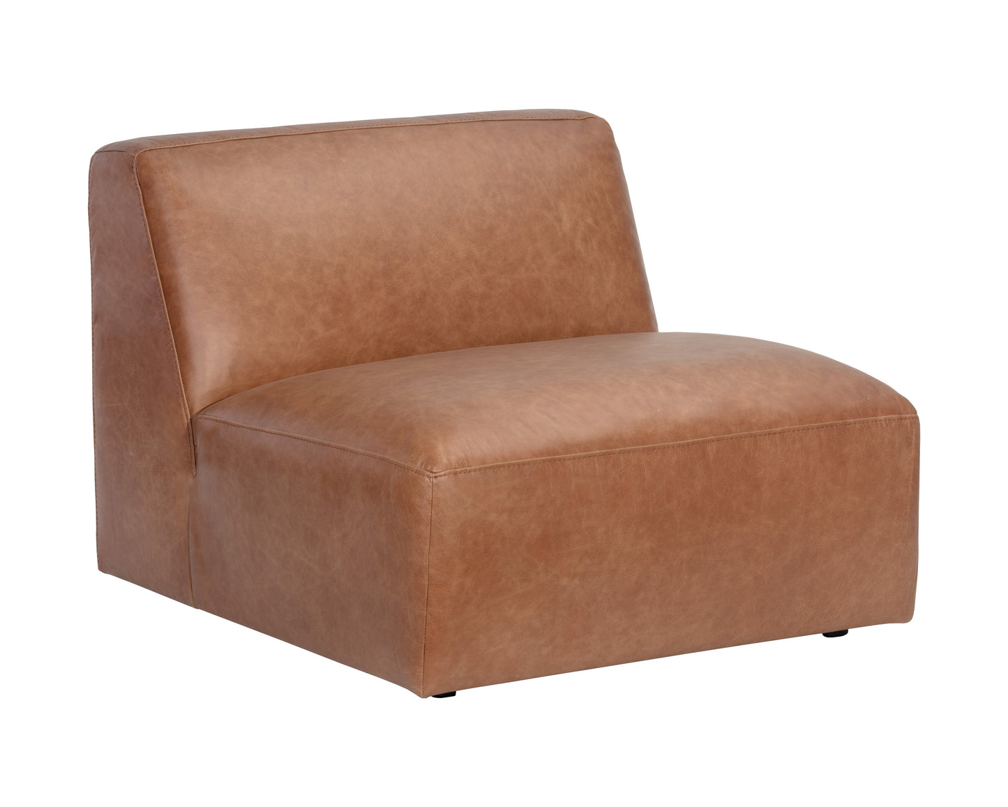 NAHLA WATSON MODULAR - ARMLESS CHAIR - MARSEILLE CAMEL LEATHER