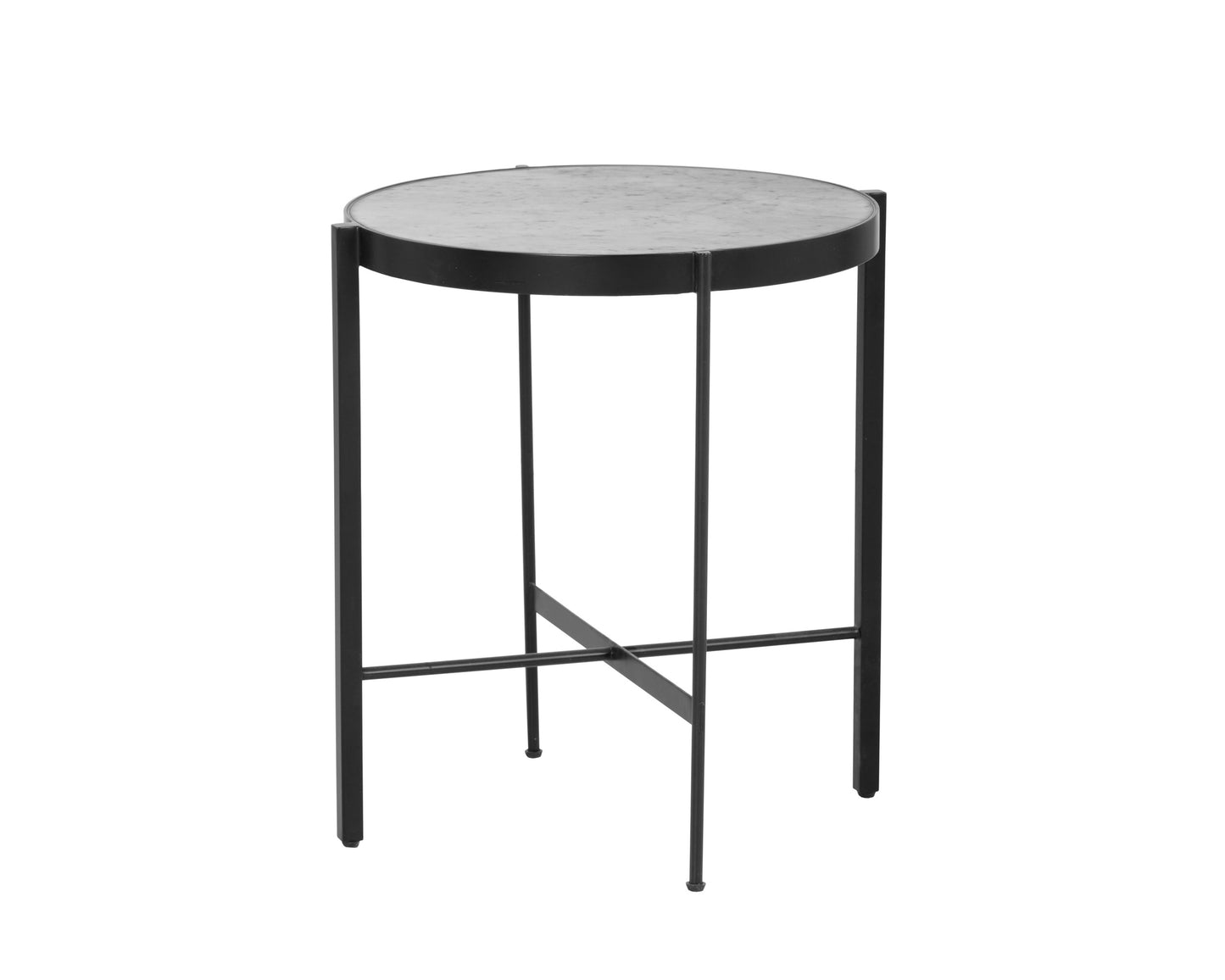 NAHLA WILLEM END TABLE - WHITE MARBLE