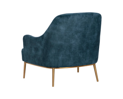 NAHLA CAMERON LOUNGE CHAIR - NONO PETROL