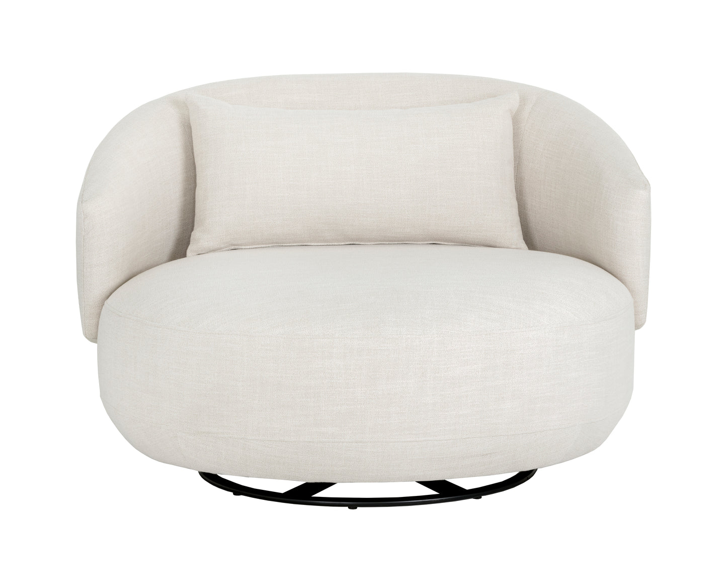 NAHLA WALSH SWIVEL LOUNGE CHAIR - EFFIE LINEN