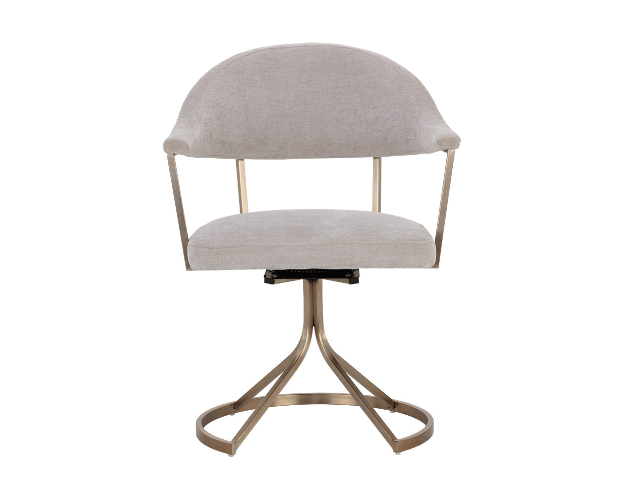 NAHLA BEXLEY SWIVEL DINING ARMCHAIR - DANNY LIGHT GREY