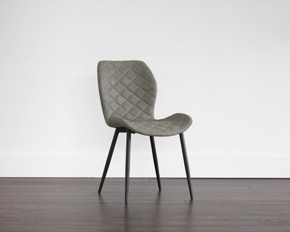 NAHLA LYLA DINING CHAIR - BLACK - ANTIQUE GREY