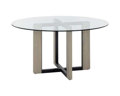 NAHLA REJANE DINING TABLE BASE - BLACK - TAUPE