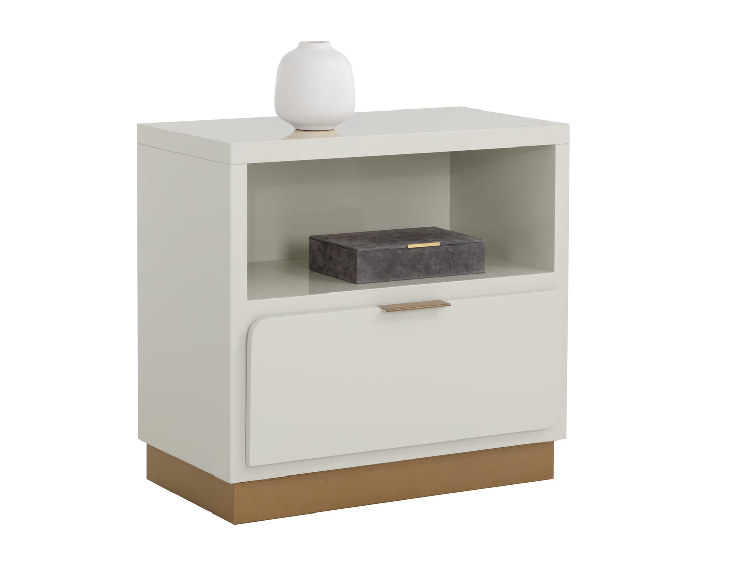 NAHLA JENKINS NIGHTSTAND - HIGH GLOSS CREAM