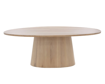 NAHLA ELINA DINING TABLE - OVAL - LIGHT OAK - 84"