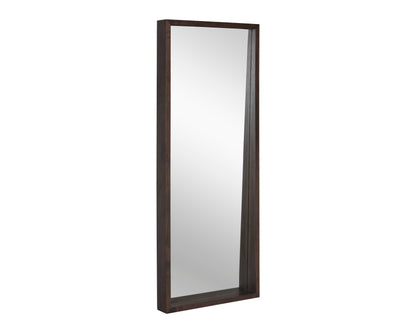 NAHLA FRESNO FLOOR MIRROR - NARROW - DARK BROWN