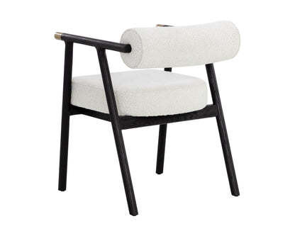 NAHLA SOVA DINING ARMCHAIR - BLACK - COPENHAGEN WHITE