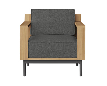 NAHLA CAGLIARI ARMCHAIR - GRACEBAY GREY