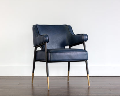 NAHLA DEROME DINING ARMCHAIR - BRAVO ADMIRAL