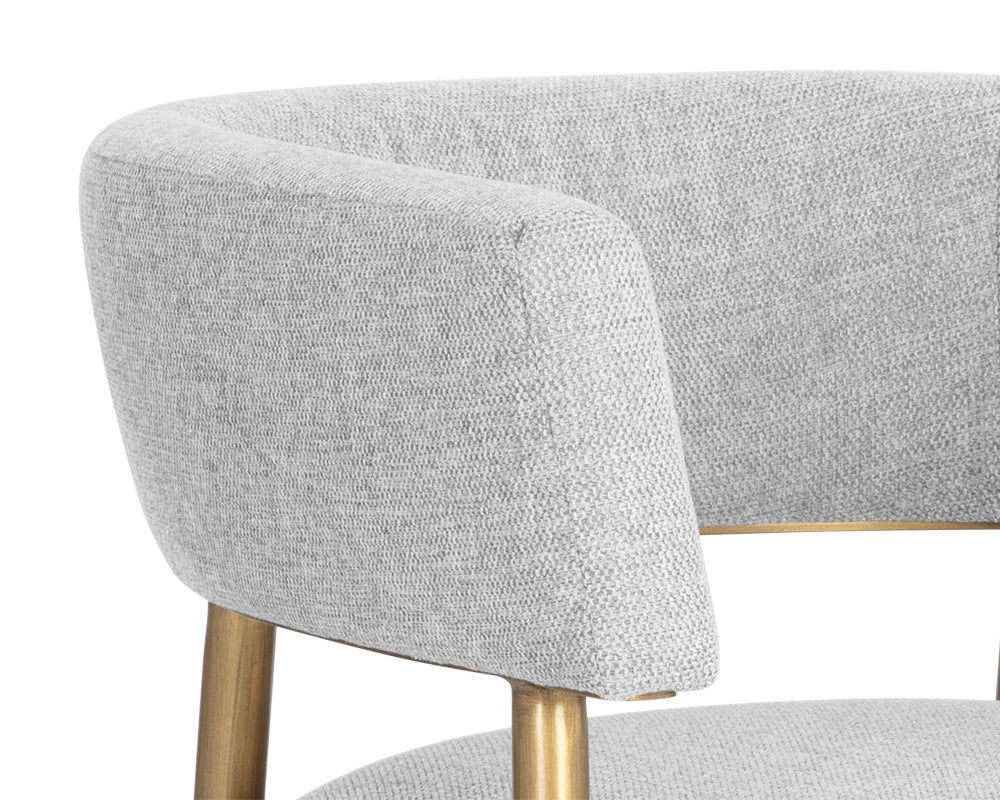 NAHLA MAESTRO DINING ARMCHAIR - BELFAST HEATHER GREY