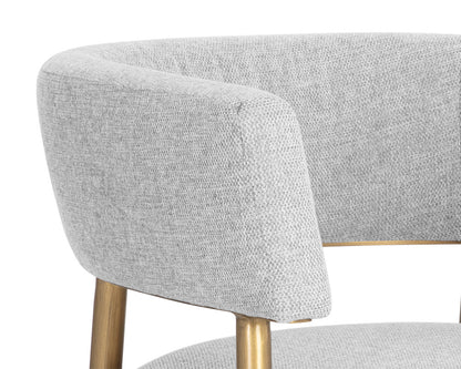 NAHLA MAESTRO DINING ARMCHAIR - BELFAST HEATHER GREY