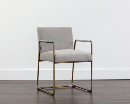 NAHLA BALFORD DINING ARMCHAIR - ARENA CEMENT