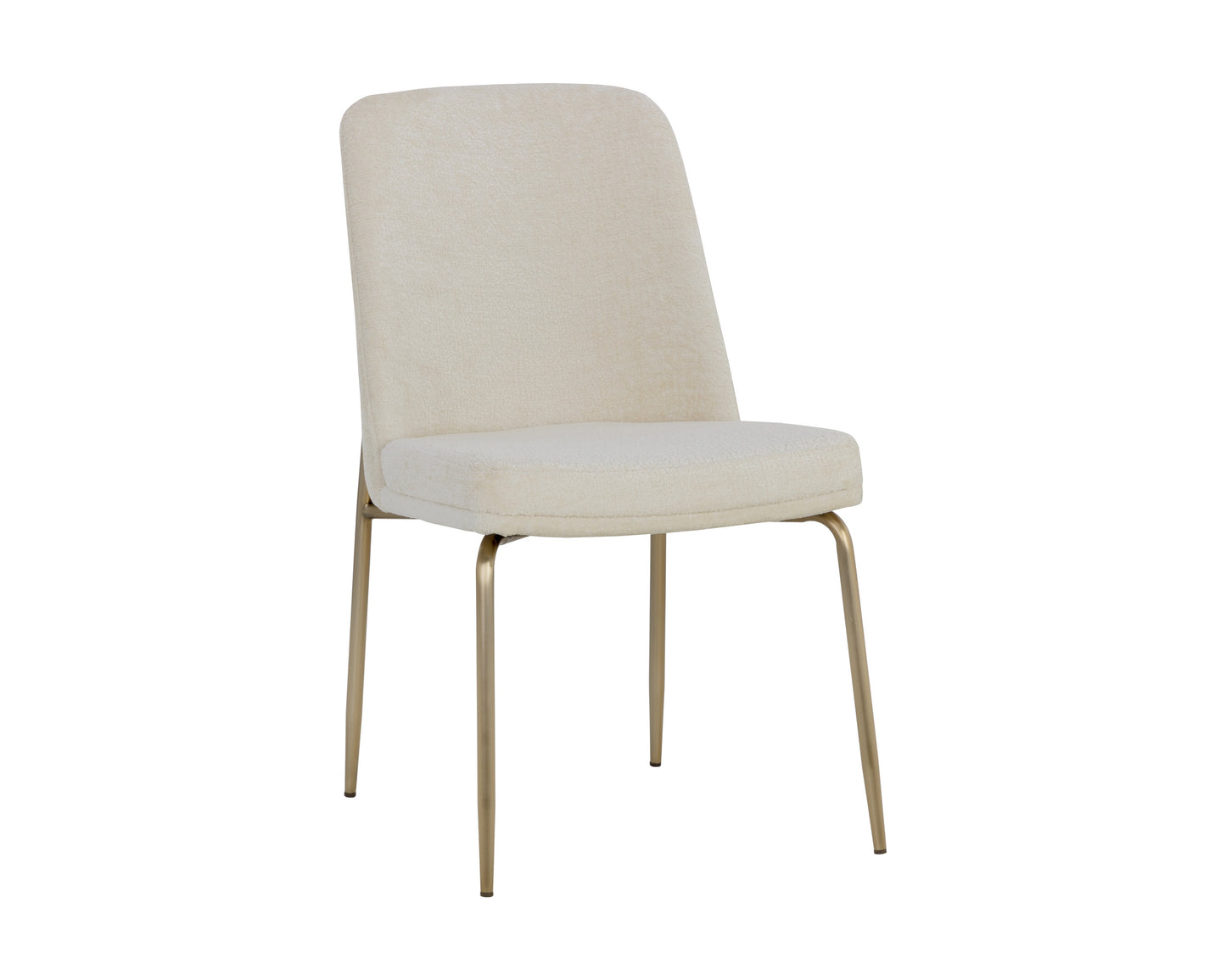 NAHLA ZEKE DINING CHAIR - ANTIQUE BRASS - BERGEN IVORY