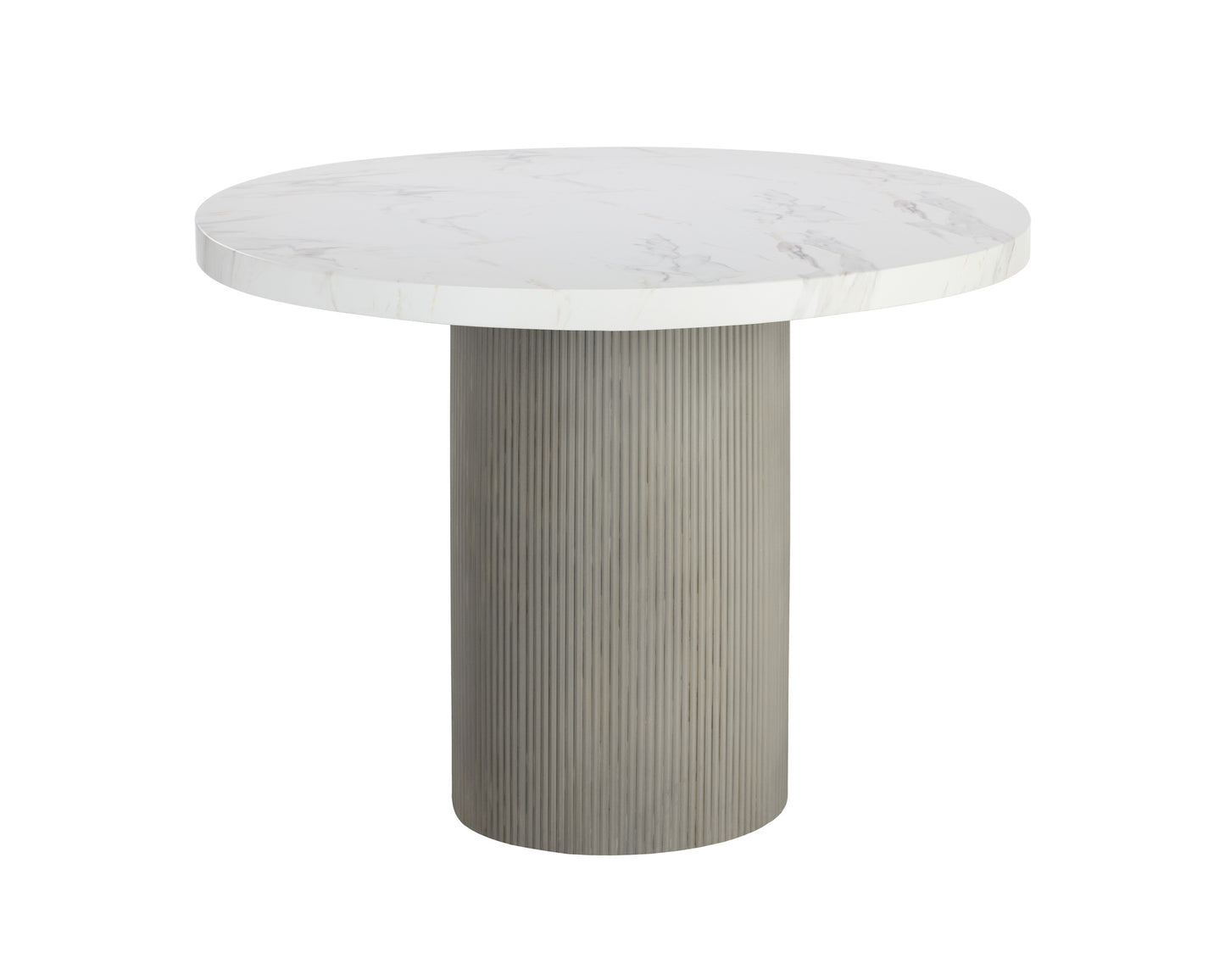 NAHLA NICOLETTE DINING TABLE - LIGHT GREY - MARBLE LOOK - 40"