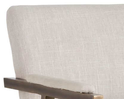 NAHLA VENTOUZ DINING ARMCHAIR - BEIGE LINEN