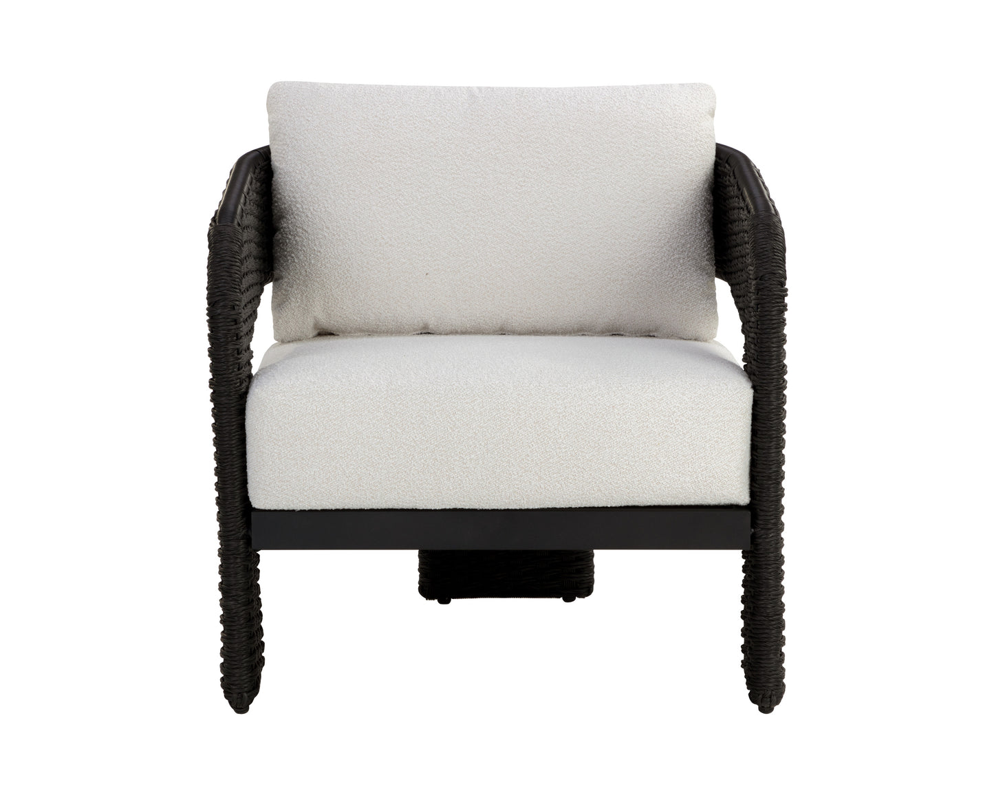 NAHLA PYLOS DINING ARMCHAIR - BLACK / LOUIS CREAM