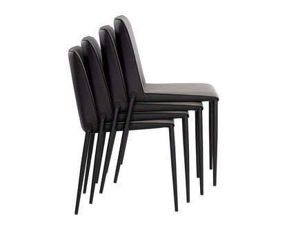 NAHLA RENEE STACKABLE DINING CHAIR - DILLON STRATUS / DILLON BLACK