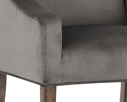 NAHLA AIDEN DINING ARMCHAIR - PICCOLO PEBBLE