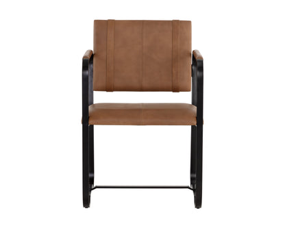 NAHLA GARRETT OFFICE CHAIR - COGNAC LEATHER