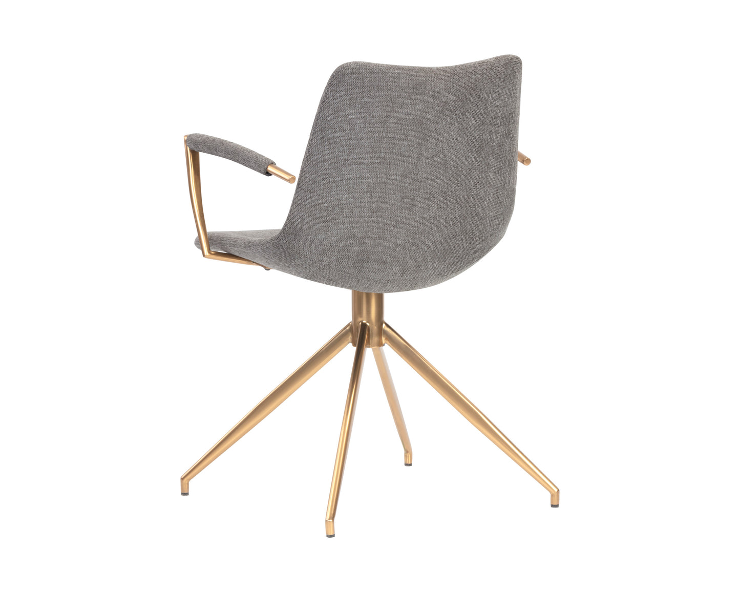 NAHLA ANDRES SWIVEL DINING ARMCHAIR - BELFAST KOALA GREY