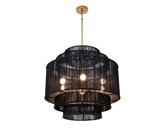 NAHLA ALYSSA CHANDELIER - BLACK JUTE