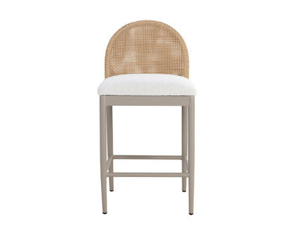 NAHLA CALANDRI COUNTER STOOL - GREIGE - LOUIS CREAM