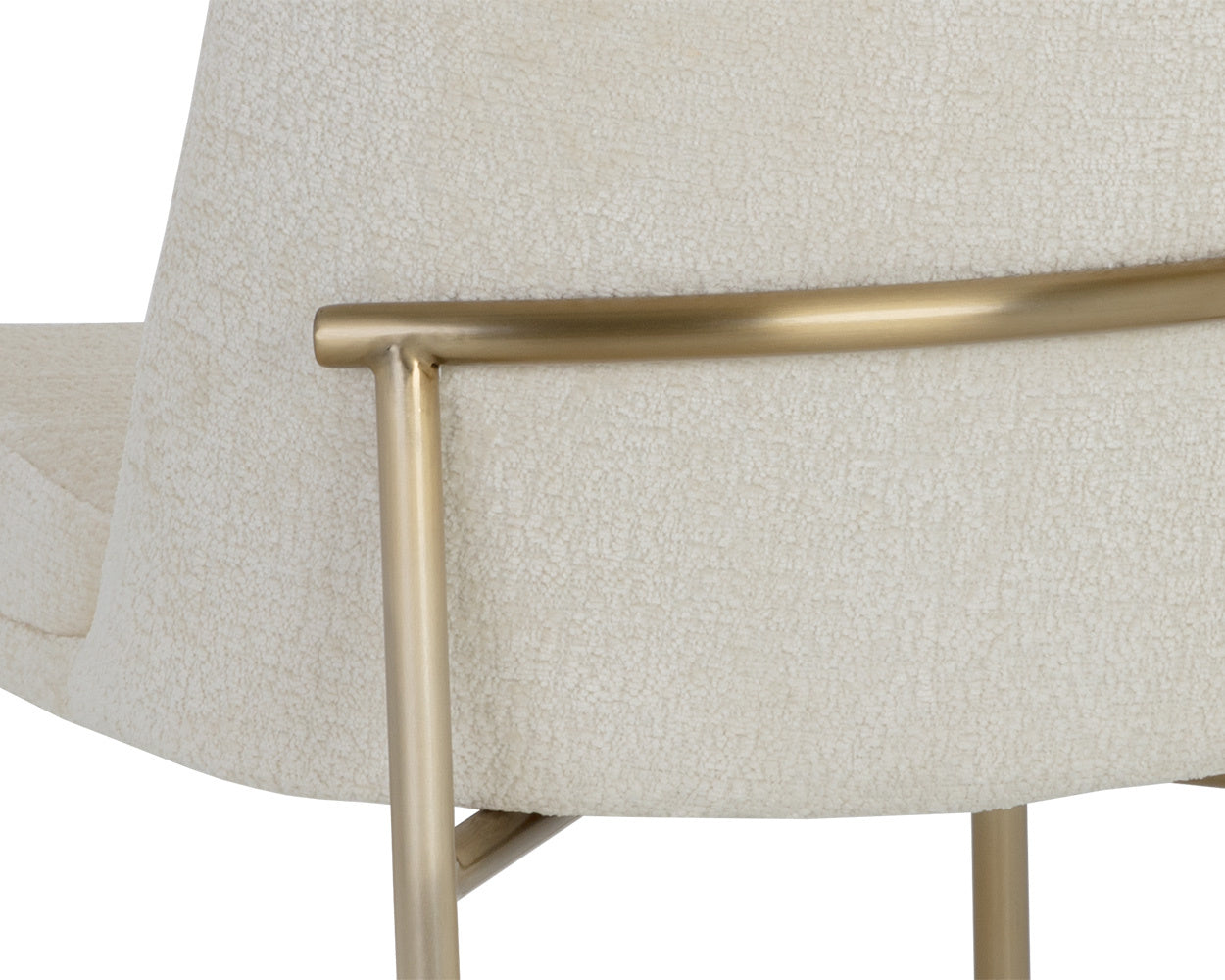 NAHLA ZEKE DINING CHAIR - ANTIQUE BRASS - BERGEN IVORY