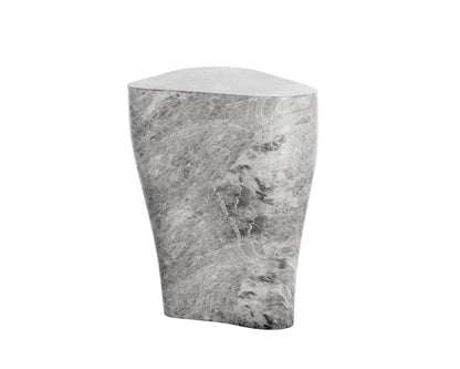 NAHLA DALI END TABLE - SMALL - MARBLE LOOK - GREY