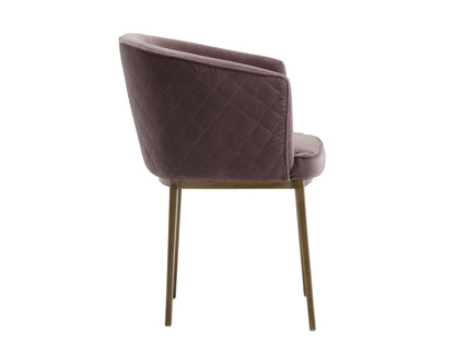 NAHLA CORNELLA DINING ARMCHAIR - BLUSH PURPLE