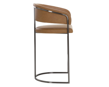 NAHLA MARRIS BARSTOOL - GUNMETAL - MILLIKEN COGNAC