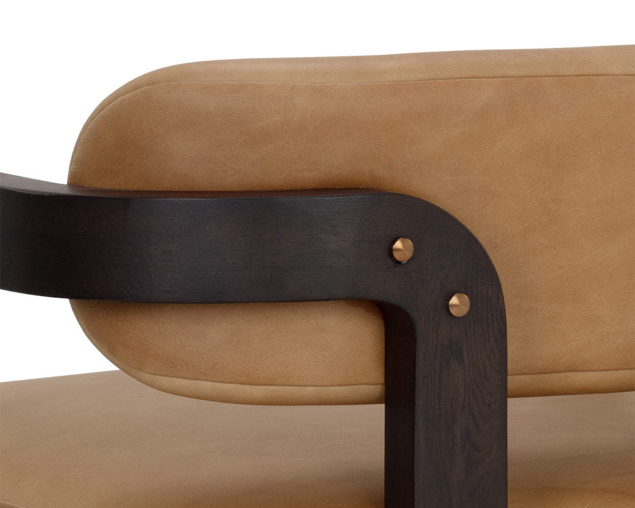 NAHLA MADRONE LOUNGE CHAIR - BROWN - LUDLOW SESAME LEATHER