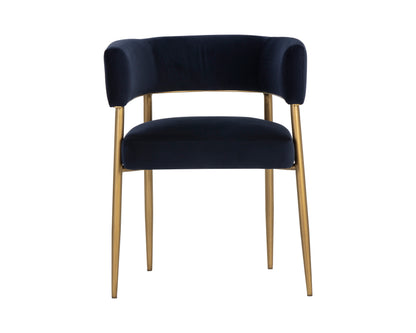 NAHLA MAESTRO DINING ARMCHAIR - ABBINGTON NAVY